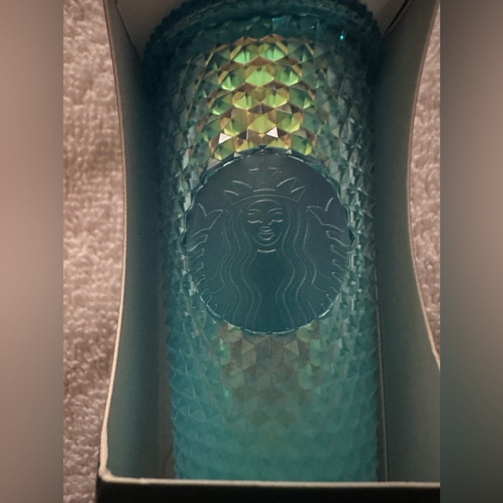 Starbucks Tumbler Keychain Glacier Blue Ombré NIB Retired